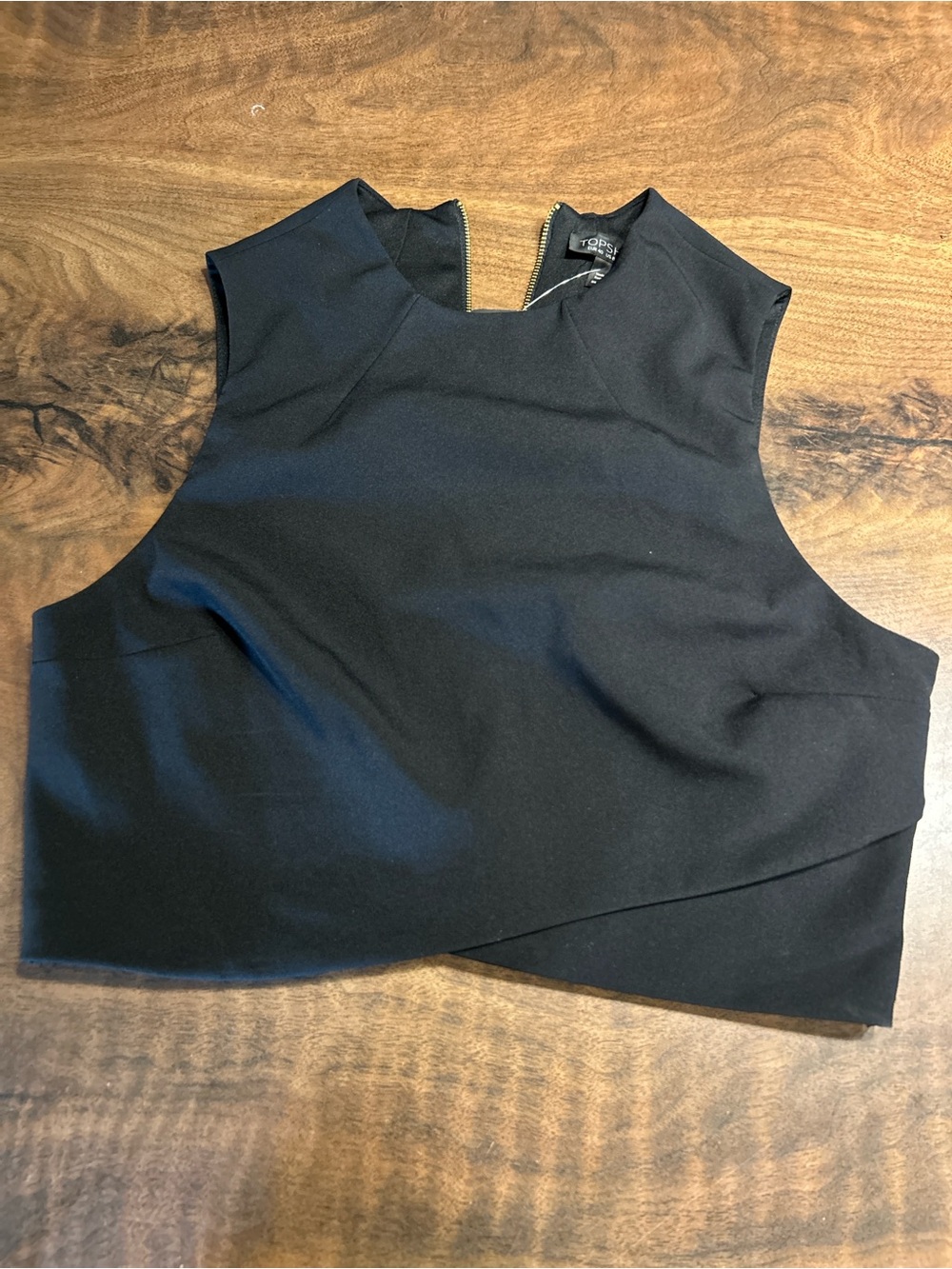 NWT Topshop Structured Crossover Top